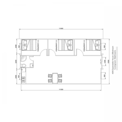 Expandable Container House 40ft